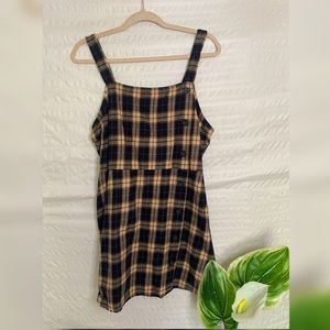 Plaid dress with button detailing
